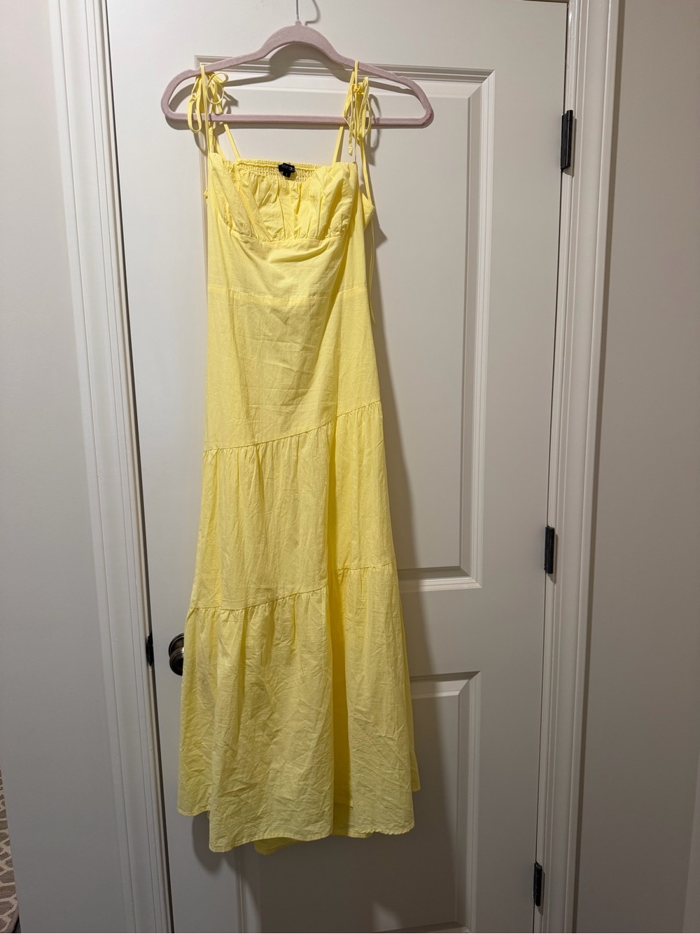 Yellow Tie-Shoulder Maxi Dress - Bright Sundress